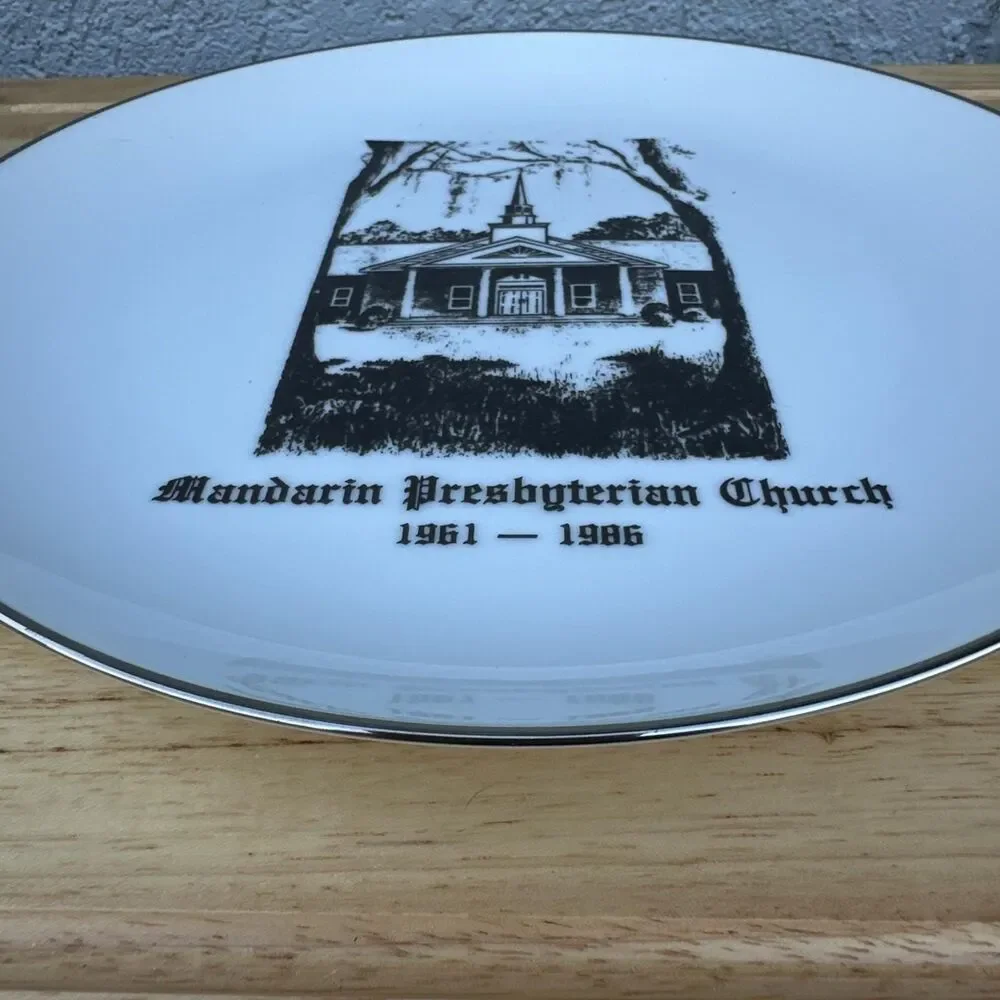 Vintage Mandarin Presbyterian Church Commemorative Plate – Jacksonville Florida